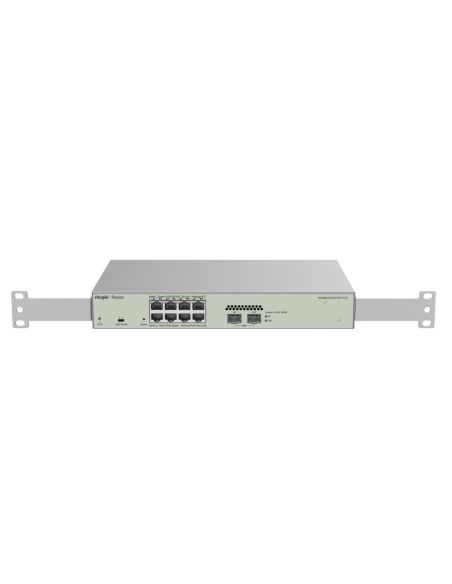 ➤ 10 prievadų komutatorius Ruijie RG-NBS3100-8GT2SFP-P-V2 (Valdomas, Layer 2, 8 x PoE+) 