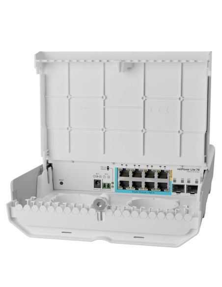 ➤ Komutatorius 8 prievadų Mikrotik CSS610-1Gi-7R-2S+OUT