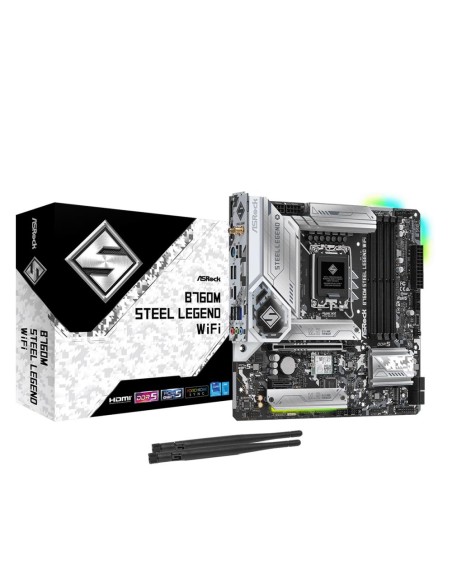 Mainboard|ASROCK|Intel B760 Express|LGA1700|Micro-ATX|Memory DDR5|Memory slots 4|1xPCI-Express 4.0 1x|1xPCI-Express 5.0 16x|4xM.