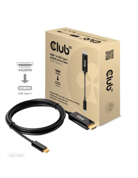 CABLE HDMI TO USB-C 1.8M/M/M CAC-1334 CLUB3D CABLE HDMI TO USB-C 1.8M/M/M CAC-1334 CLUB3D
