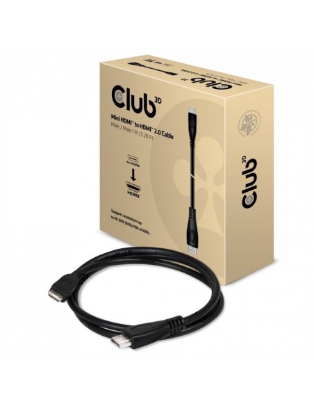 CABLE MINI HDMI TO HDMI 1M/M/M CAC-1350 CLUB3D CABLE MINI HDMI TO HDMI 1M/M/M CAC-1350 CLUB3D