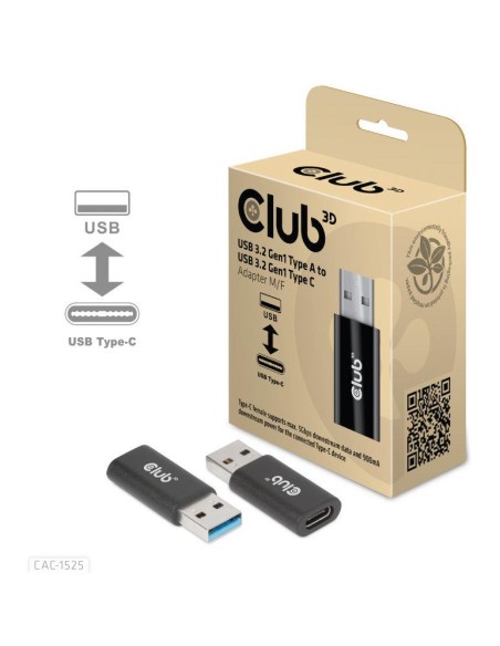 I/O ADAPTER USB3.2 TO USB-C/M/F CAC-1525 CLUB3D I/O ADAPTER USB3.2 TO USB-C/M/F CAC-1525 CLUB3D