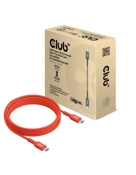 CABLE USB-C TO USB-C 2M/M/M CAC-1573 CLUB3D CABLE USB-C TO USB-C 2M/M/M CAC-1573 CLUB3D
