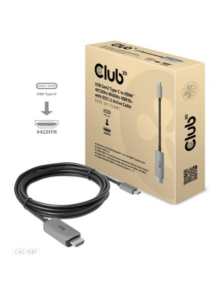 CABLE USB-C TO HDMI 3M/M/M CAC-1587 CLUB3D CABLE USB-C TO HDMI 3M/M/M CAC-1587 CLUB3D