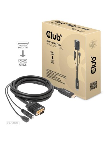 CABLE HDMI TO VGA 2M/M/M CAC-1712 CLUB3D