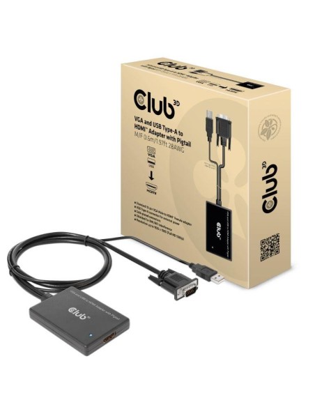I/O ADAPTER VGA TO HDMI+USB/0.6M M/F CAC-1720 CLUB3D I/O ADAPTER VGA TO HDMI+USB/0.6M M/F CAC-1720 CLUB3D