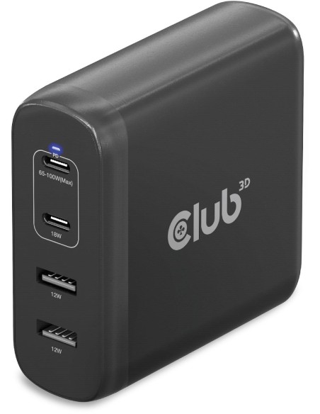 MOBILE TRAVEL CHARGER USB-C/100W CAC-1912EU CLUB3D MOBILE TRAVEL CHARGER USB-C/100W CAC-1912EU CLUB3D