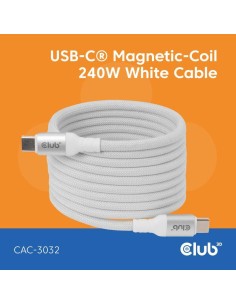 CABLE USB-C TO USB-C 2M/MAGNETIC WHITE CAC-3032 CLUB3D