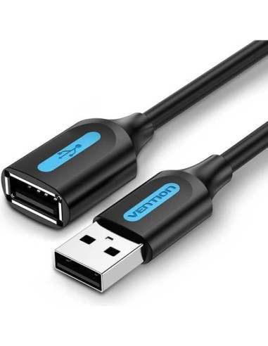 CABLE USB2.0 MALE TO FEMALE/1.5M BLACK CBIBG VENTION