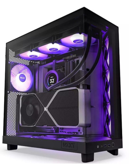 Case|NZXT|H6 Flow RGB|MidiTower|Case product features Transparent panel|Not included|ATX|MicroATX|MiniITX|Colour Black|CC-H61FB-