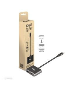 I/O HUB USB-C DP/HDMI/CSV-1552 CLUB3D
