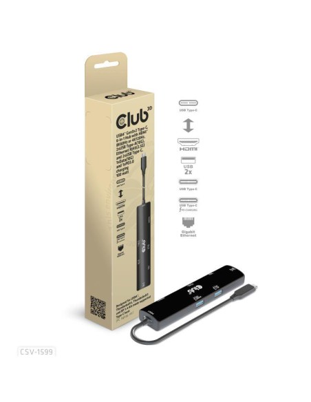 I/O HUB 6IN1 USB-C HDMI/100W CSV-1599 CLUB3D