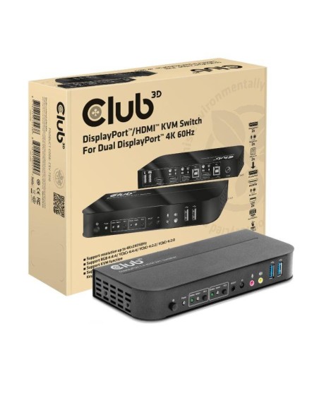 VIDEO SWITCH KVM DP/HDMI/CSV-7210 CLUB3D