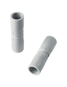 ➤ Tiesus sujungimas Elettrocanali EC74016 (D16, pilkas (RAL7035), su išplatintu galu, behalogenis) 