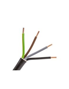 ➤ Lietkabelis CYKY 5x2.5 mm2 juodas jėgos kabelis (100m, 450/750V) 