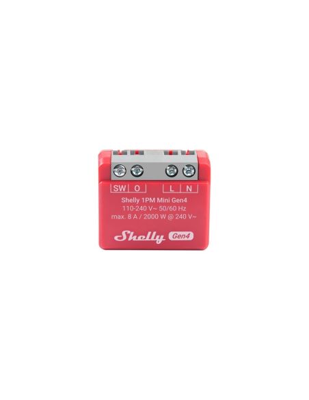 ➤ Wi-Fi, Bluetooth valdoma relė Shelly 1PM Mini Gen4 (8A, 110-240VAC) 