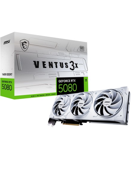 Graphics Card|MSI|NVIDIA GeForce RTX 5080|16 GB|GDDR7|256 bit|PCIE 5.0 16x|Dual Slot Fansink|1xHDMI|3xDisplayPort|508016GVEN3XOC