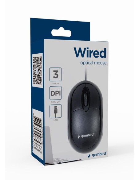 MOUSE USB OPTICAL/BLACK MUS-U-01 GEMBIRD