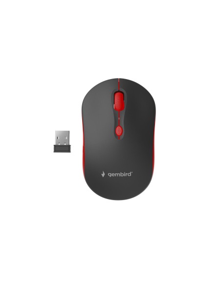 MOUSE USB OPTICAL WRL BLACK/RED MUSW-4B-03-R GEMBIRD
