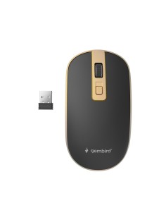 MOUSE USB OPTICAL WRL BLACK/GOLD MUSW-4B-06-BG GEMBIRD