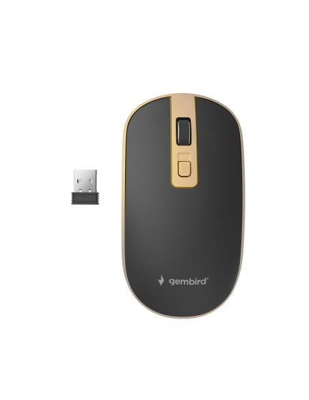 MOUSE USB OPTICAL WRL BLACK/GOLD MUSW-4B-06-BG GEMBIRD