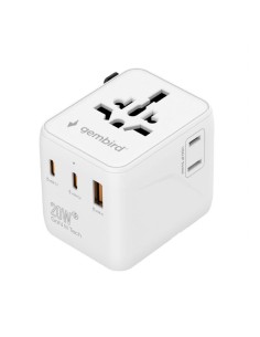 POWER ADAPTER TRAVEL 20W/WHITE TPA-1A2C20-01-W GEMBIRD