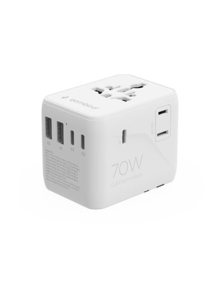 POWER ADAPTER TRAVEL 70W/WHITE TPA-2A3C70-01-W GEMBIRD