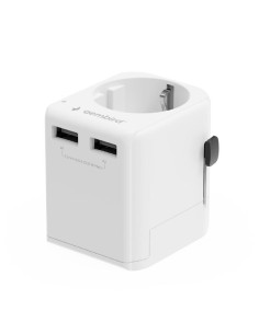 POWER ADAPTER EU TO UNIV. 12W/WHT TPA-EU2A12-01-W GEMBIRD