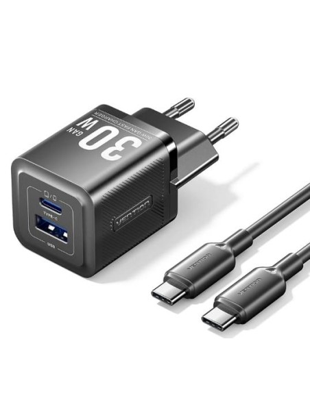 MOBILE CHARGER WALL USB +CABLE/30W 2P TZ-FEQB0-EU-01 VENTION