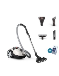 Vacuum Cleaner|PHILIPS|Performer LED 8000 Series|Bagged/For carpets|900 Watts|Noise 75 dB|White|Weight 5.3 kg|XD8142/12