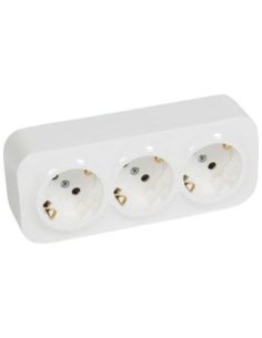 ➤ Trivietis virštinkinis kištukinis lizdas su įžeminimu Forix Legrand 782418 