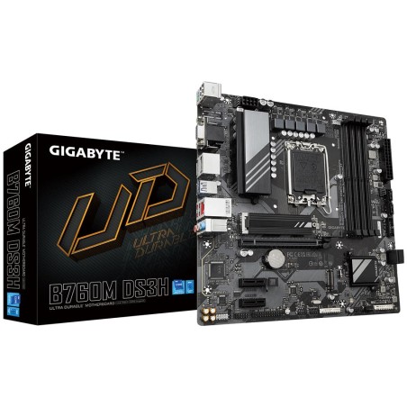 B760MDS3H Mainboard|GIGABYTE|Intel B760 Express|LGA1700|Micro-ATX|Memory DDR5|Memory slots 4|2xPCI-Express 3.0 1x|1xPCI-Express 