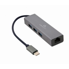 A-CMU3-LAN-01 I/O ADAPTER USB-C TO LAN RJ45/USB HUB A-CMU3-LAN-01 GEMBIRD iš UAB SINTAS