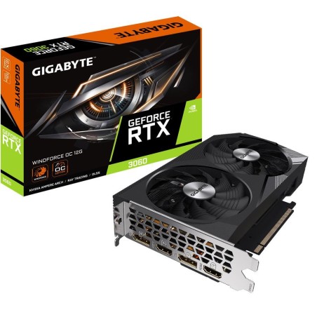 GV-N3060WF2OC-12GD2.0 Graphics Card|GIGABYTE|NVIDIA GeForce RTX 3060|12 GB|GDDR6|192 bit|PCIE 4.0 16x|Memory 15000 MHz|GPU 1792 