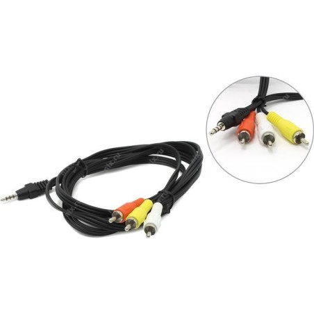 CCA-4P2R-2M CABLE AUDIO 3.5MM 4PIN TO 3RCA/AV 2M CCA-4P2R-2M GEMBIRD iš UAB SINTAS