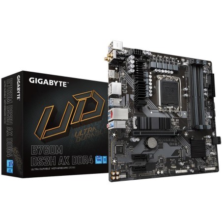 B760MDS3HAXDDR41.2 Mainboard|GIGABYTE|Intel B760 Express|LGA1700|Micro-ATX|Memory DDR4|Memory slots 4|2xPCI-Express 3.0 1x|1xPCI