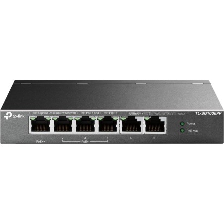 TL-SG1006PP Switch|TP-LINK|TL-SG1006PP|Desktop/pedestal|6x10Base-T / 100Base-TX / 1000Base-T|PoE+ ports 4|TL-SG1006PP iš UAB SIN