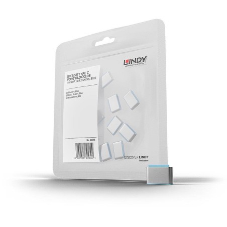 40466 USB PORT TYPE-C BLOCKER 10PACK/BLUE 40466 LINDY iš UAB SINTAS