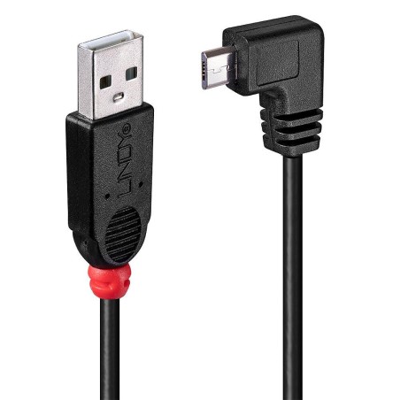 31976 CABLE USB2 A TO MICRO-B 1M/90 DEGREE 31976 LINDY iš UAB SINTAS