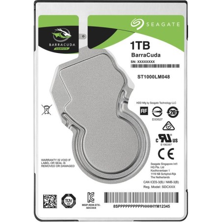 ST1000LM048 HDD|SEAGATE|Barracuda|1TB|SATA 3.0|128 MB|5400 rpm|2,5"|Thickness 7mm|ST1000LM048 iš UAB SINTAS