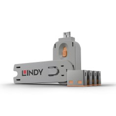 40453 USB PORT BLOCKER 4PACK/ORANGE 40453 LINDY iš UAB SINTAS