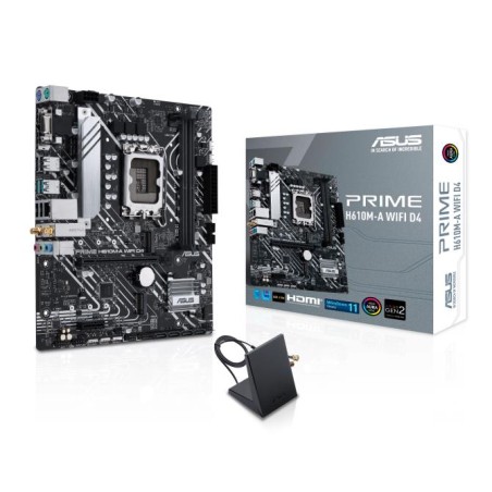 H610M-AWIFID4 Mainboard|ASUS|Intel H610|LGA1700|MicroATX|Memory DDR4|Memory slots 2|1xPCI-Express 3.0 1x|1xPCI-Express 4.0 16x|2