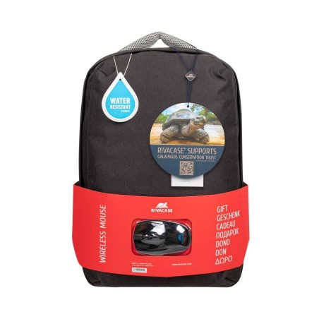 7563BLACK NB BACKPACK 15.6" + MOUSE/7563 BLACK RIVACASE iš UAB SINTAS