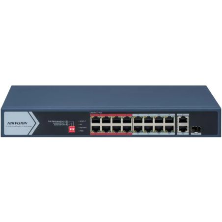 SWITCHDS3E0318PEC 18 prievadų, 16 PoE komutatorius Hikvision DS-3E0318P-E(C) iš UAB SINTAS